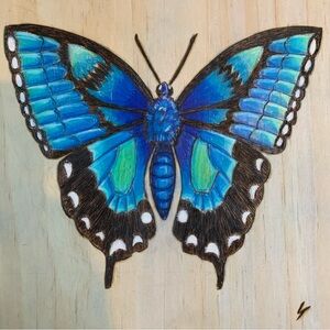 Pyrography butterfly
